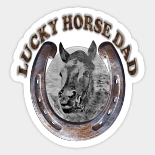 Lucky Horse Dad Sticker